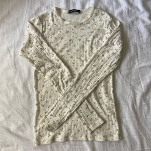 brandy melville rare leah floral top